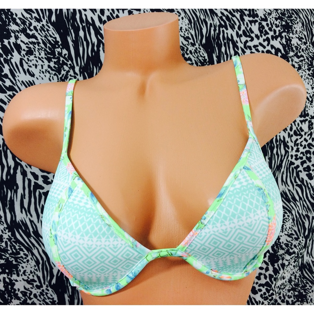 Victoria's Secret Floral Geo Pattern Push Up Top